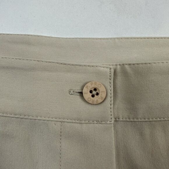 EP Pro Tour Tech Beige Capri Pants Polyester Spandex Golf Stretch Sz 8 - Picture 7 of 10